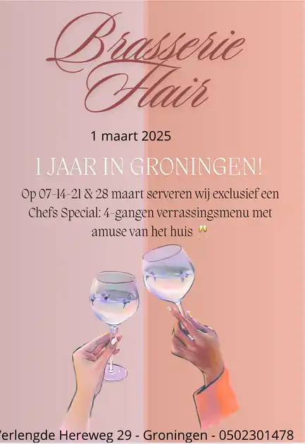 Vanavond Chefs menu! Brasserie Flair Groningen