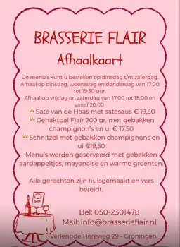 Nieuw Flair's afhaalmenu's! - Brasserie Flair Groningen