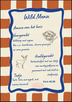 Wild Kaart 2025 - Brasserie Flair Groningen